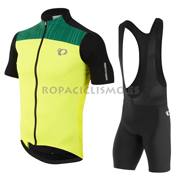 2017 Maillot Pearl Izumi tirantes mangas cortas amarillo y negro